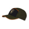 Cappello Trabaldo Apache verde e nero con profilo arancione e personalizzazione nome