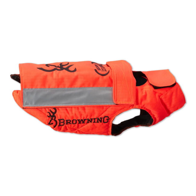 Gilet protettivo Browning Protect Hunter arancione per cane da caccia anti cinghiale in Cordura e Dyneema
