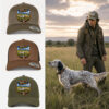 berretto setter inglese in ferma lo stilista con patch effetto ricamo 3D e nome personalizzato ricamato