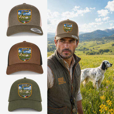 berretto setter in gara con patch effetto ricamo 3D e nome personalizzato ricamato