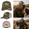 berretto springer spaniel con patch effetto ricamo 3d e nome ricamato