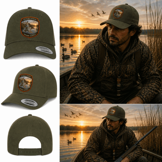 berretto alzavola con patch effetto ricamo 3d personalizzato