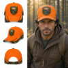 berretto beccaccia in volo con patch effetto ricamo 3D bordo arancio e nome personalizzato ricamato